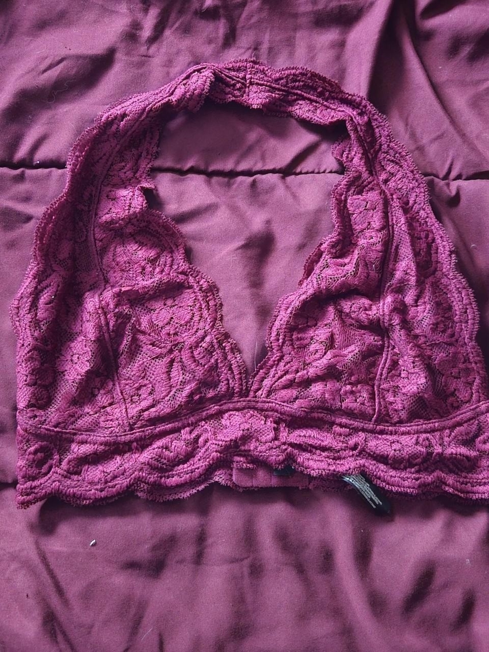 Out From Under Lace Halter Bralette